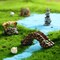 12 Pieces Garden Accessories Miniature Bridge Mini Lighthouse Water Well Bridge Figurines Pond Lawn Garden Ornament Figurines for DIY Craft Garden Decor (Classic Style)
